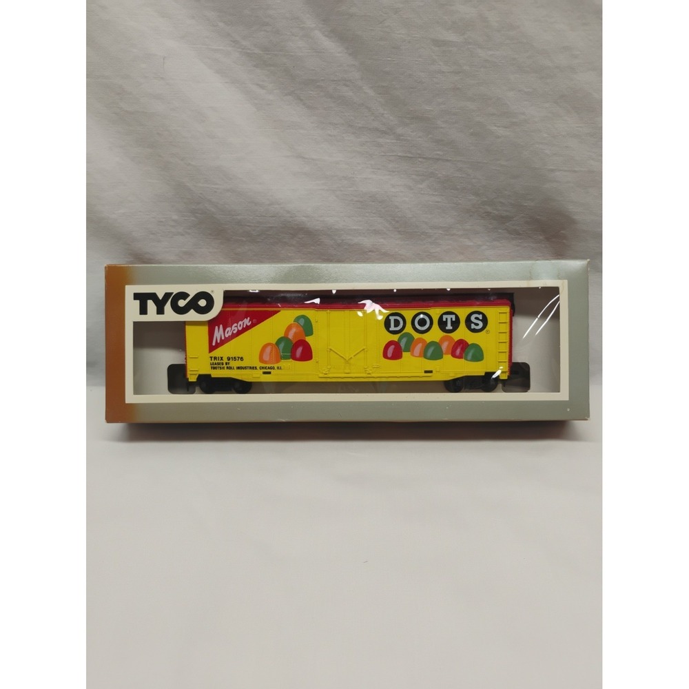 NOS Tyco 3650 Ho Mason Dots Reefer Car Brand New Old Vintage Stock Advertising